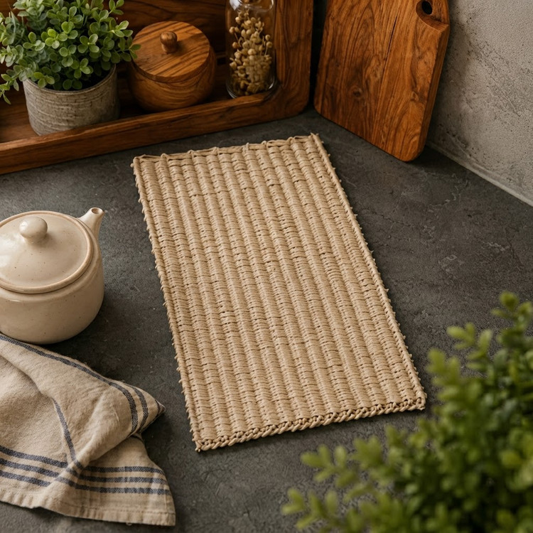 زیر قابلمه ای و روکابینتی حصیری دستبافت صنایع دستی
